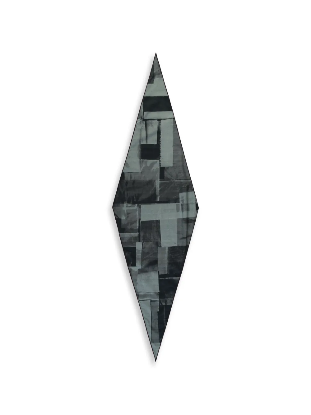 Zegna abstract-print diamond-shaped scarf - Grigio