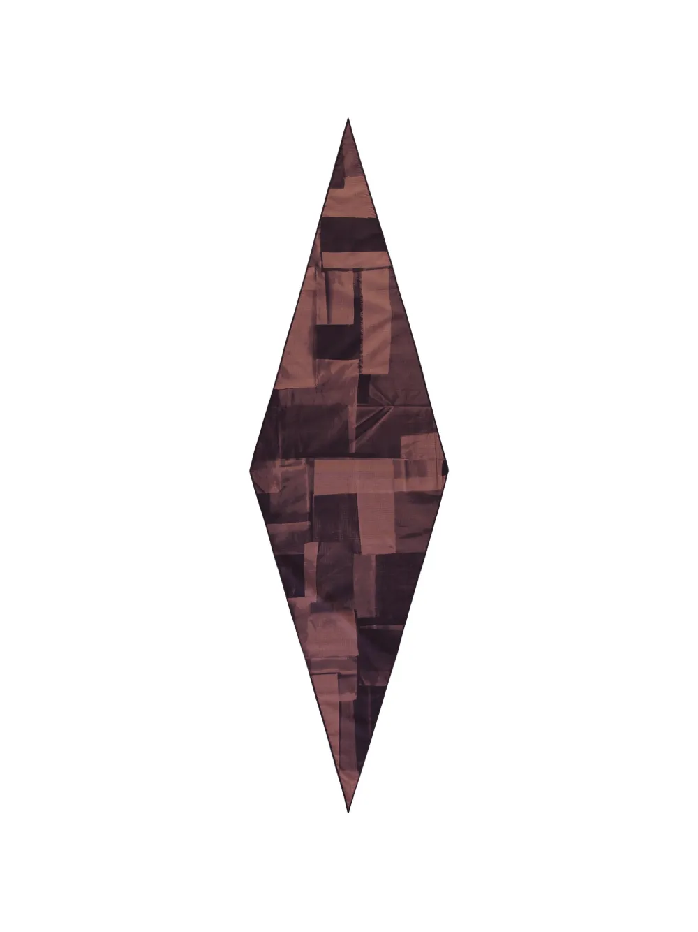 Zegna abstract-print diamond-shaped scarf - Brown