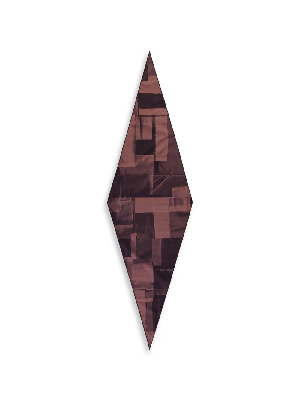 Zegna abstract-print diamond-shaped scarf - Brown