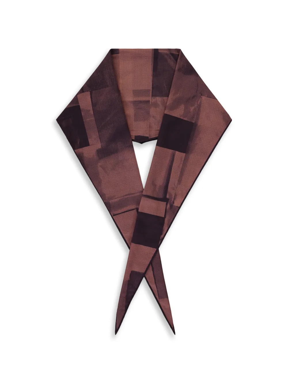 Zegna abstracte prints diamantvormige sjaal Bruin