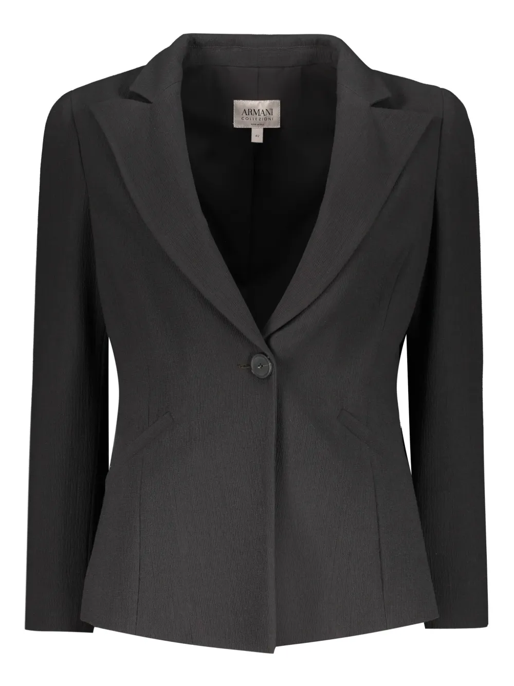 Giorgio Armani Blazer met enkele rij knopen Grijs