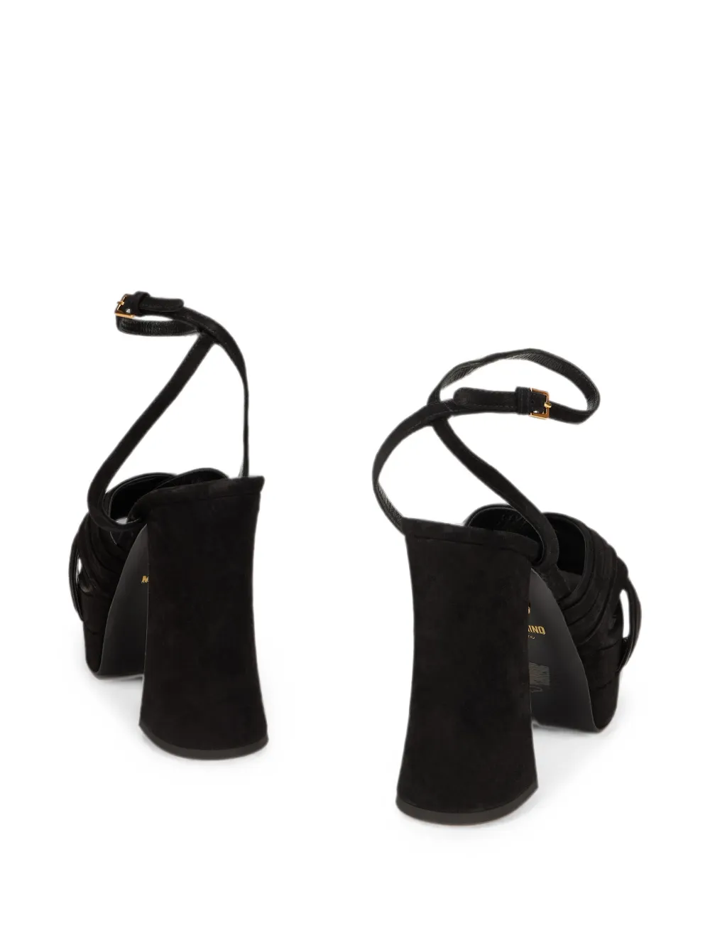 Moschino buckle-fastening platform sandals Zwart