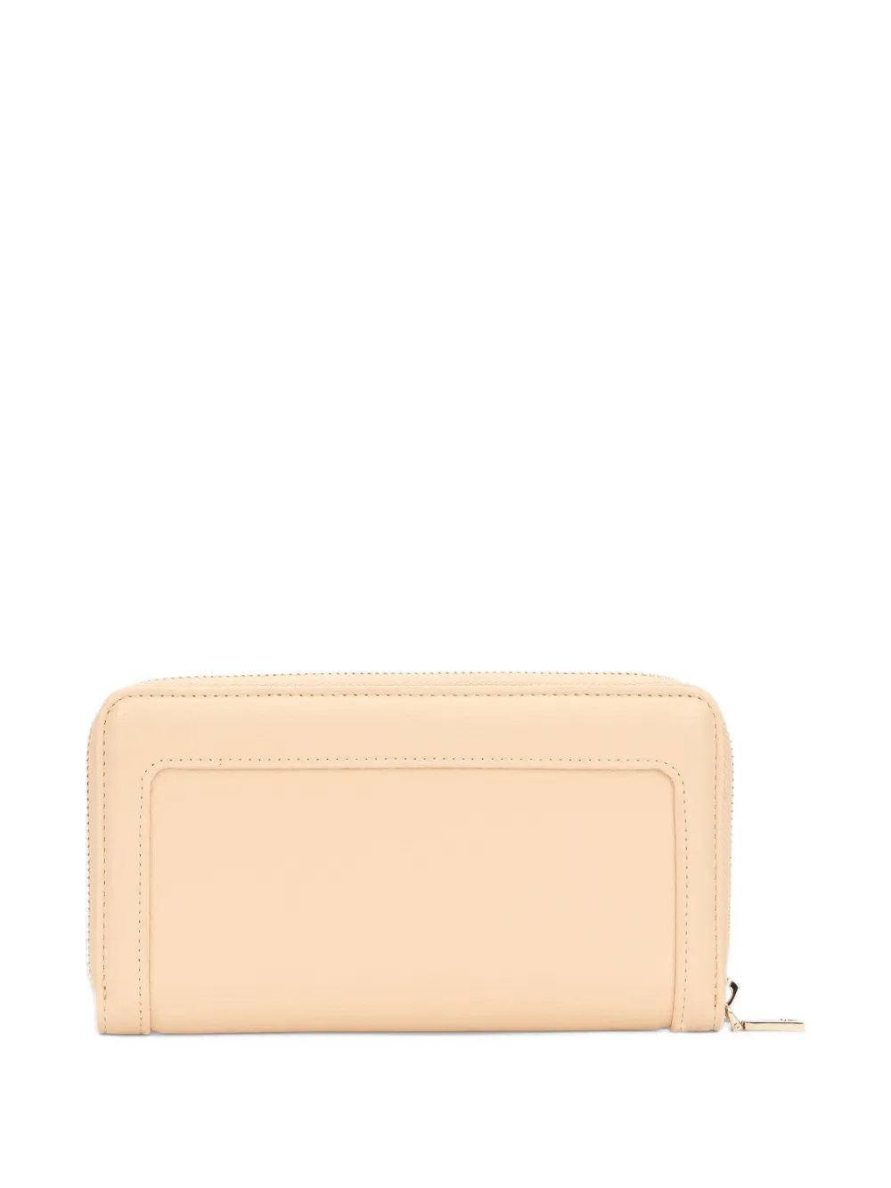 Moschino eyelet-embellished logo-plaque wallet Beige