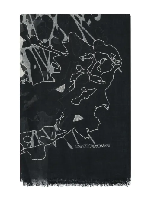 Foulard à imprimé géométrique - Emporio Armani - Modalova