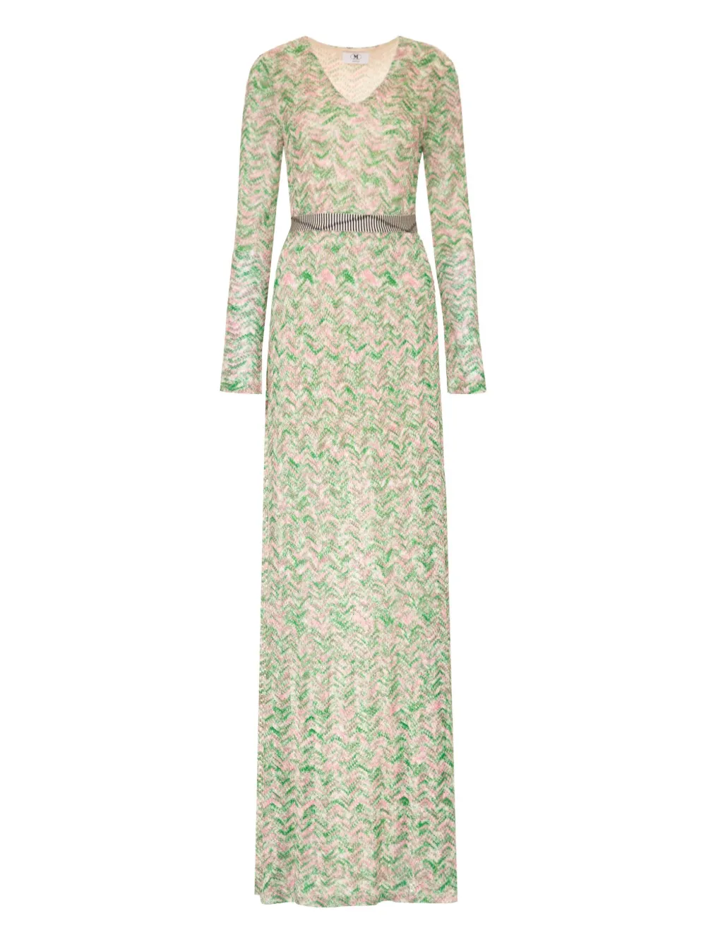 Missoni Gebreide maxi-jurk Groen