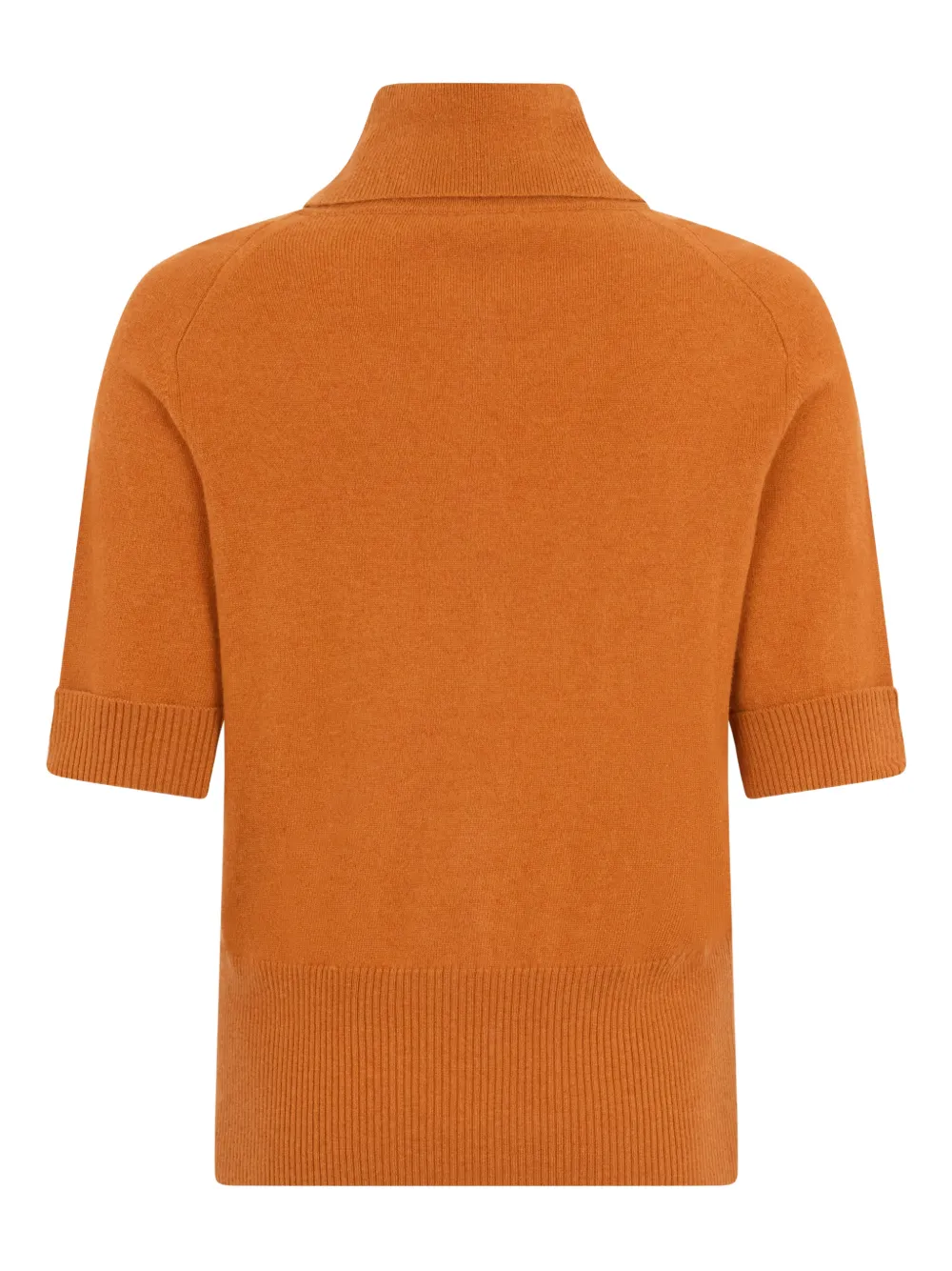 Malo ribbed polo top - Oranje