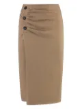 Malo cashmere midi skirt - Neutrals