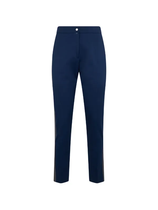 Moorer Side-stripe Tailored Trousers in Blue