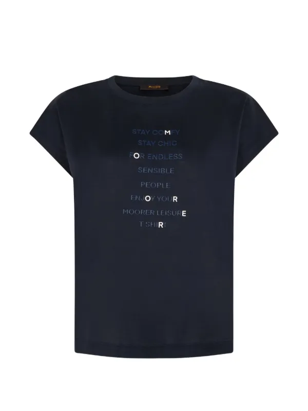 Moorer Graphic T-shirt in Blue