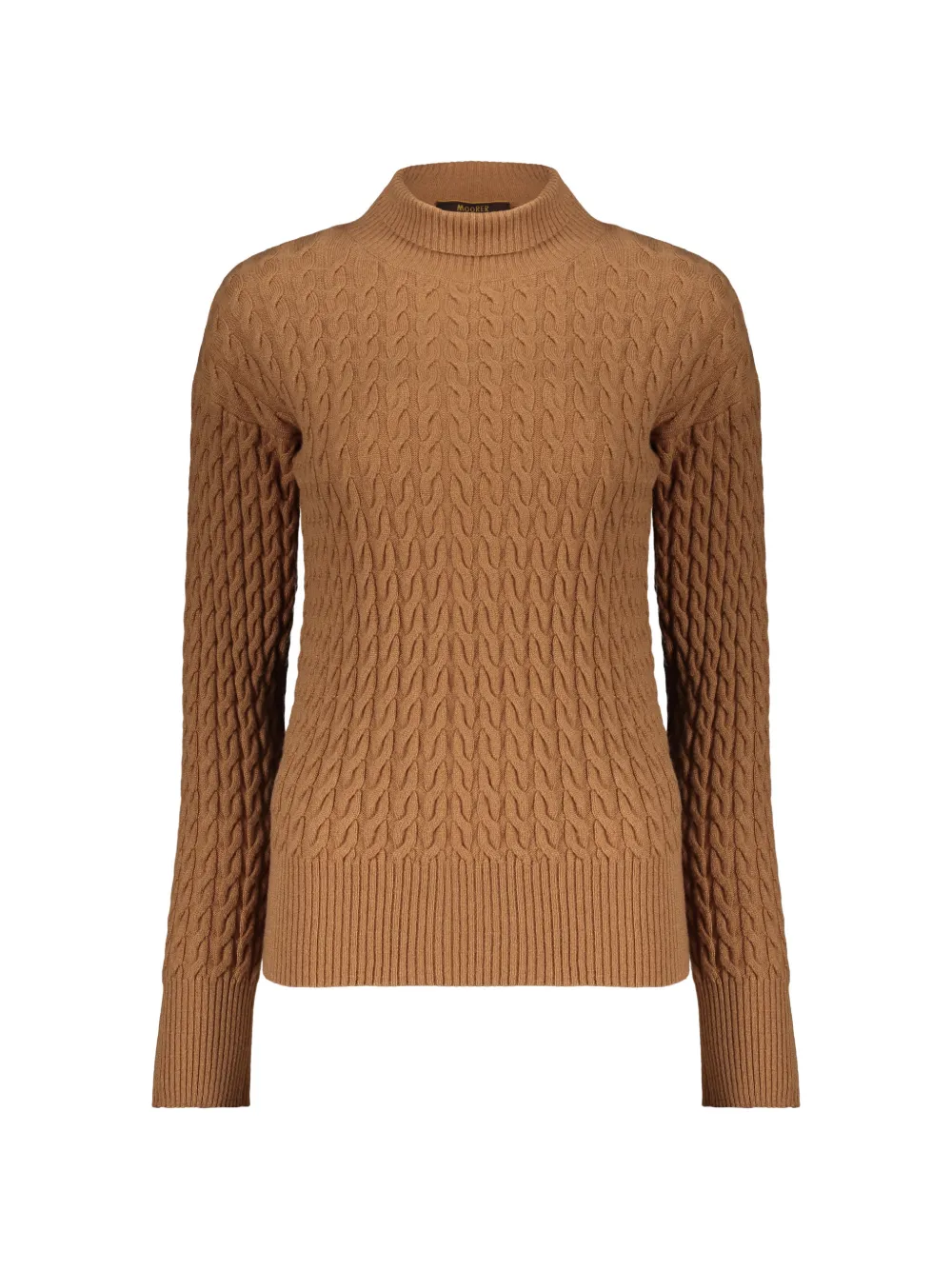 Moorer cable-knit roll-neck sweater - Braun