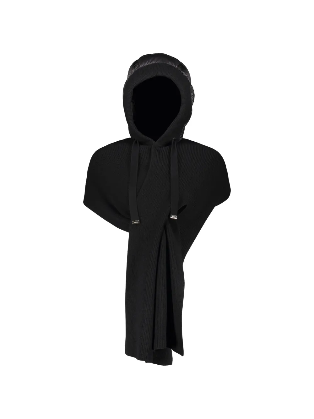 Moorer hooded scarf - Nero