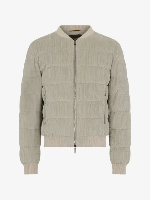 Moorer zip-up corduroy bomber jacket