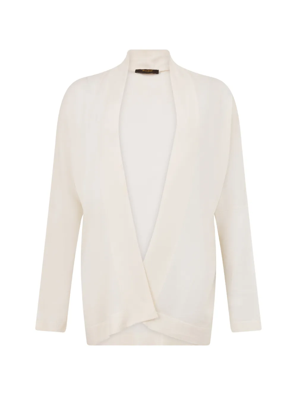 Moorer fine-knit open-front sweater - Nude