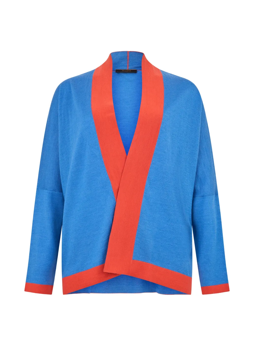 Moorer contrast-trim drop-shoulder cardigan - Blu