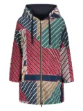 Herno reversible striped coat - Blue