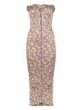 Amy Crookes floral-print dress - Purple