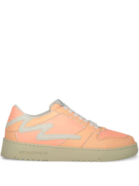 METAL GIENCHI logo-appliqué leather sneakers