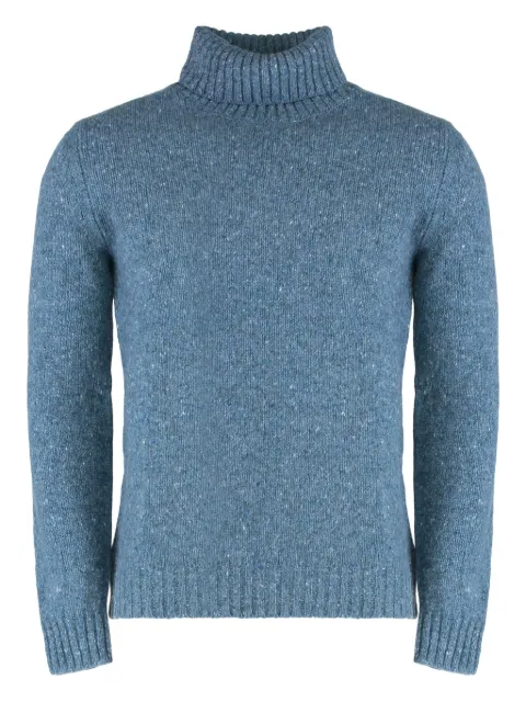 Moorer suéter tejido de canalé con cuello de tortuga