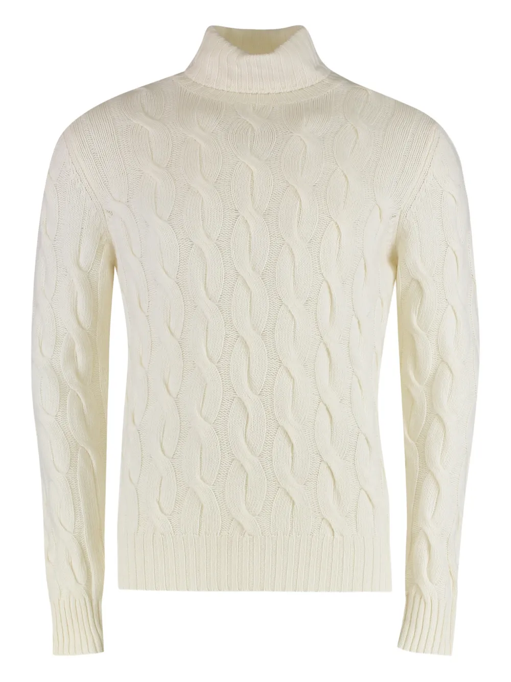 Moorer Gordon cable-knit roll-neck sweater - Neutrals