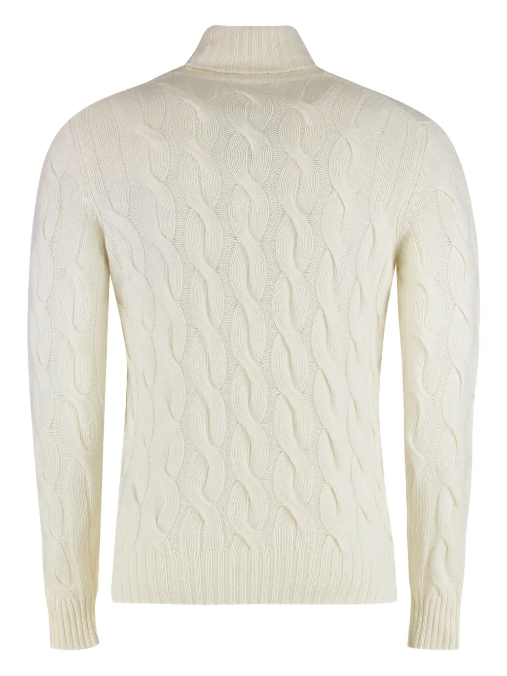 Moorer Gordon cable-knit roll-neck sweater - Beige