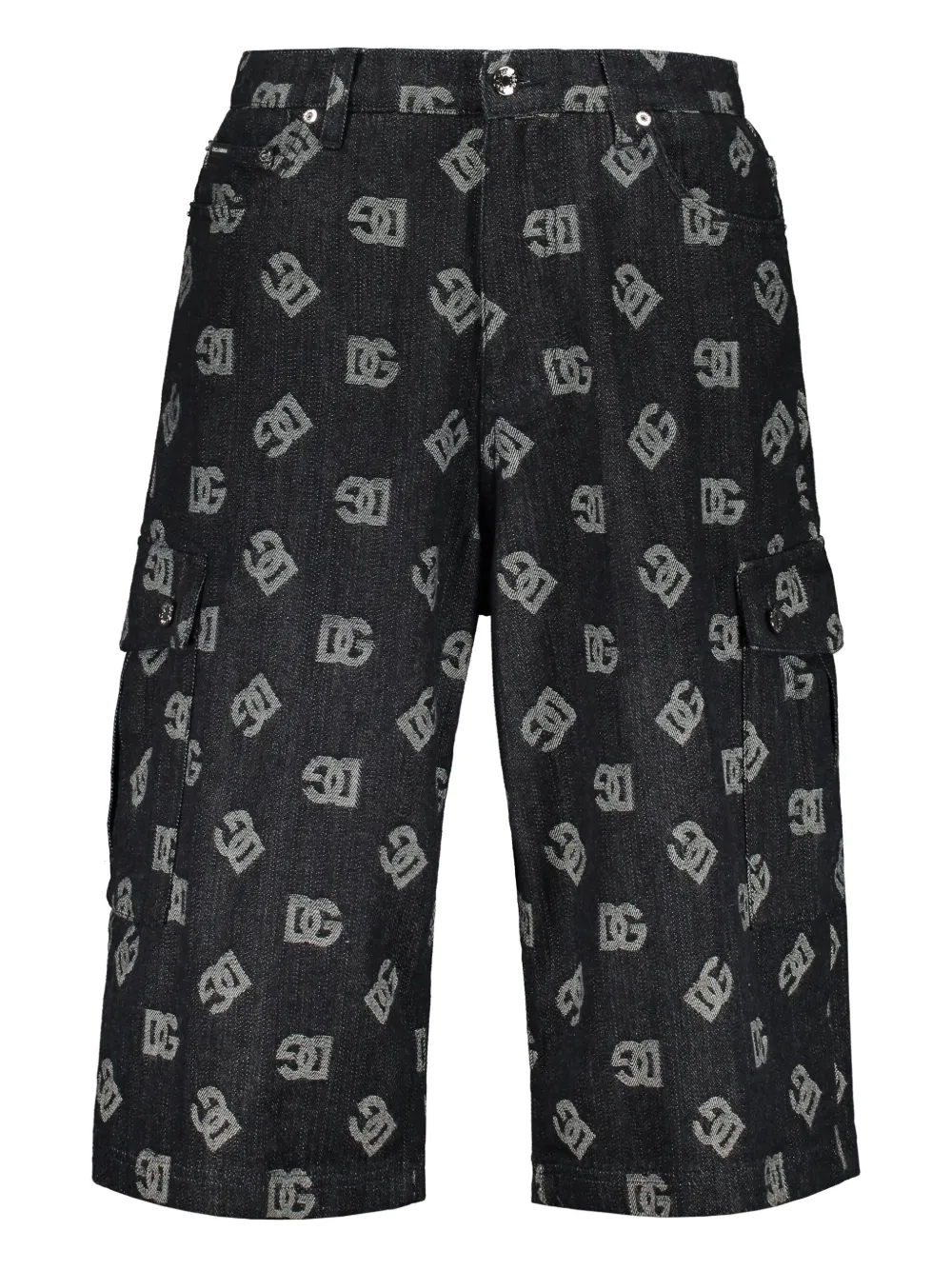 logo-jacquard shorts