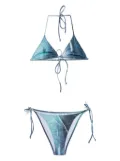 Jean Paul Gaultier Water printed bikini - Blue