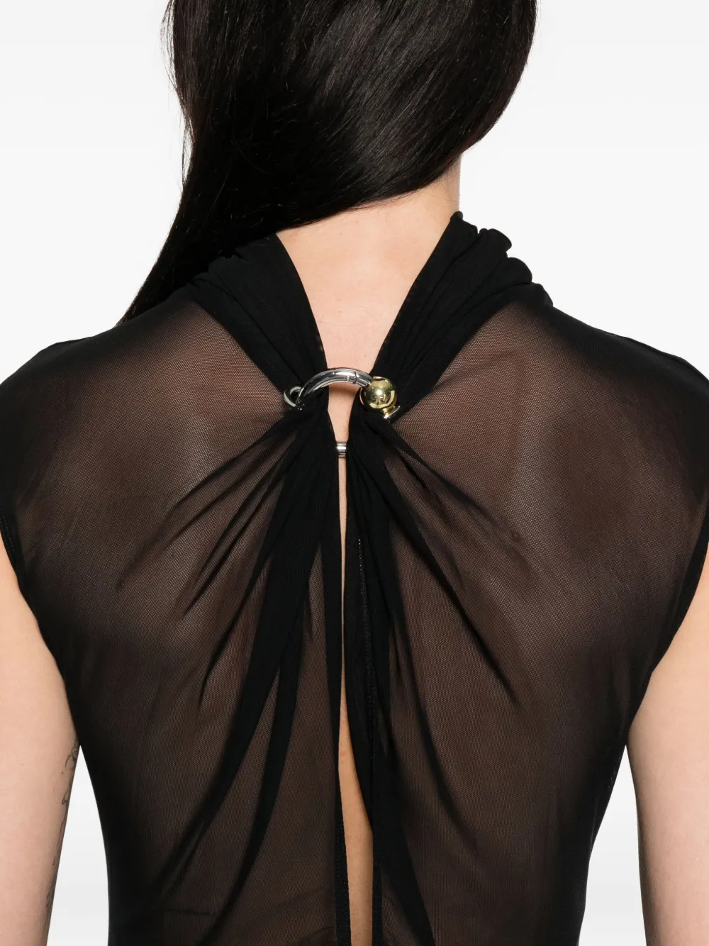 Jean Paul Gaultier Sequin-embellished Maxi Dress In Black