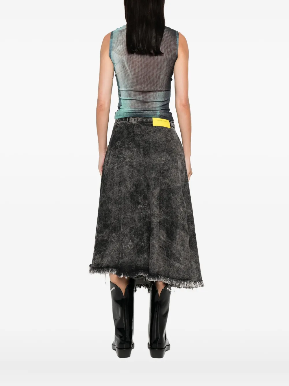 Jean Paul Gaultier Graphic-print High-neck Tank Top In Blue