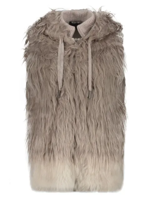 Lorena Antoniazzi alpaca fur vest
