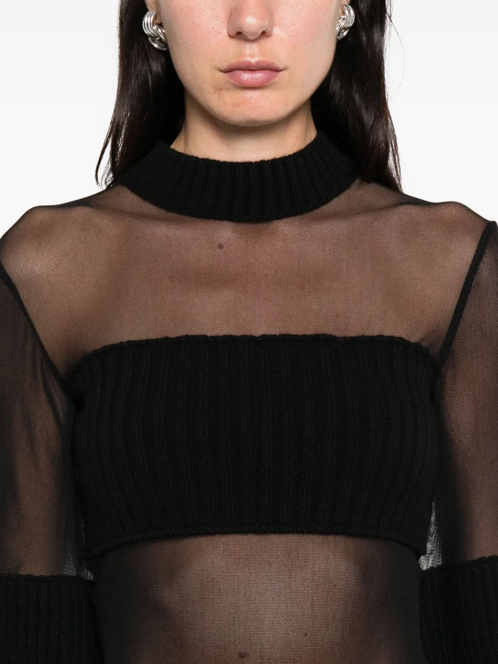 Jean Paul Gaultier Knee Length Dress Fitted Silhouette In Black
