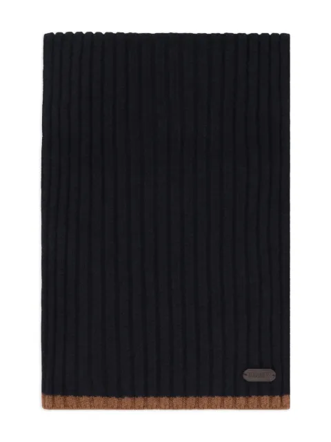 Moorer ribbed-knit rectangular scarf