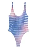 Jean Paul Gaultier Air striped swimsuit - Blue