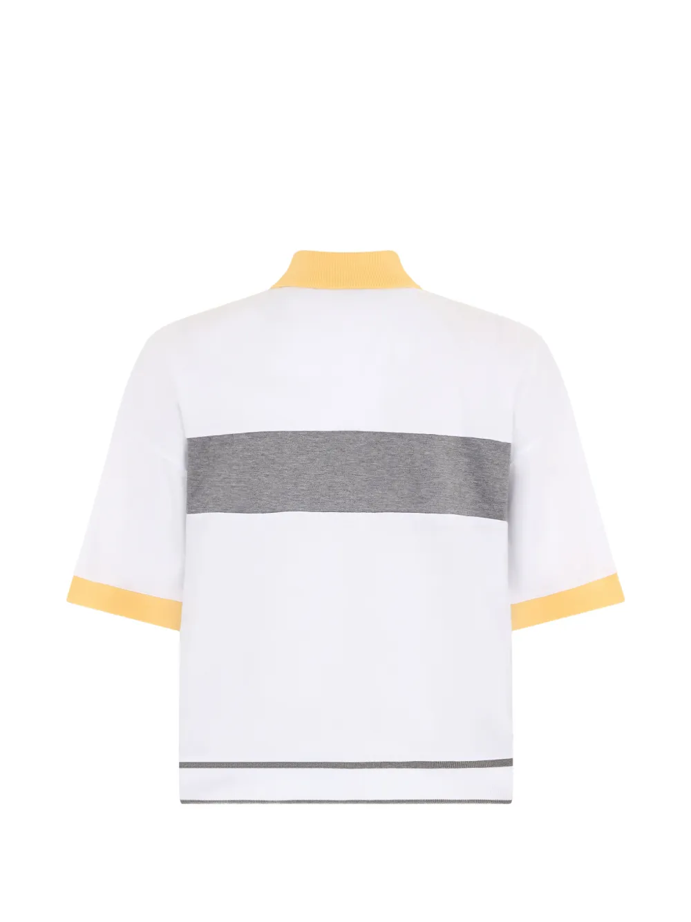 Moorer Gestreept poloshirt Wit