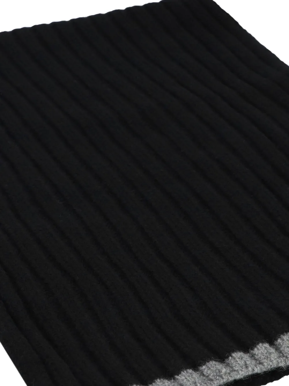 Moorer ribbed cashmere scarf - Zwart