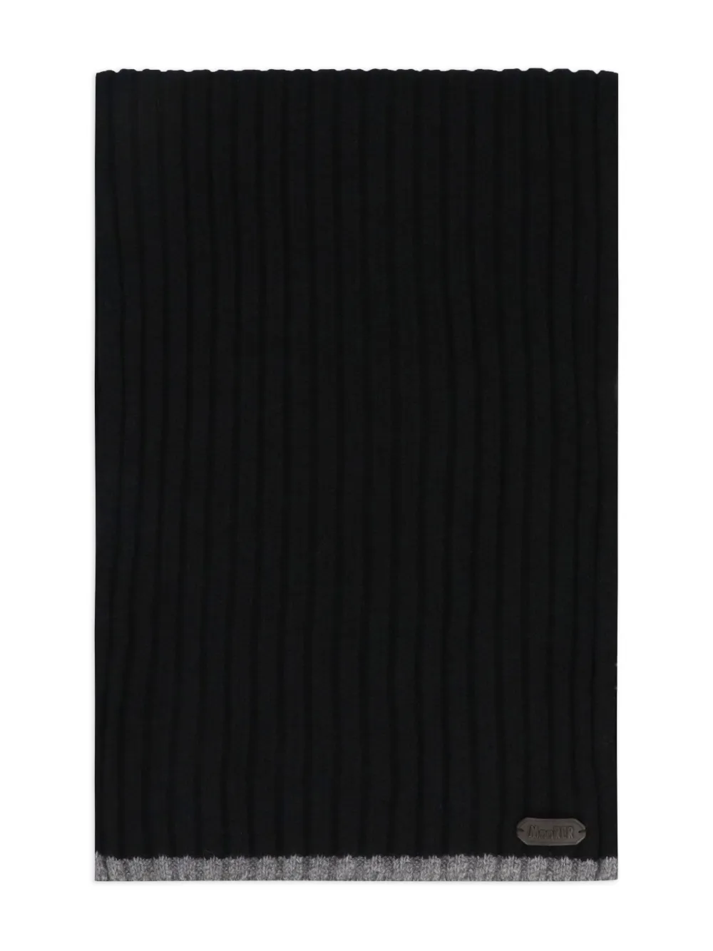 Moorer ribbed cashmere scarf Zwart