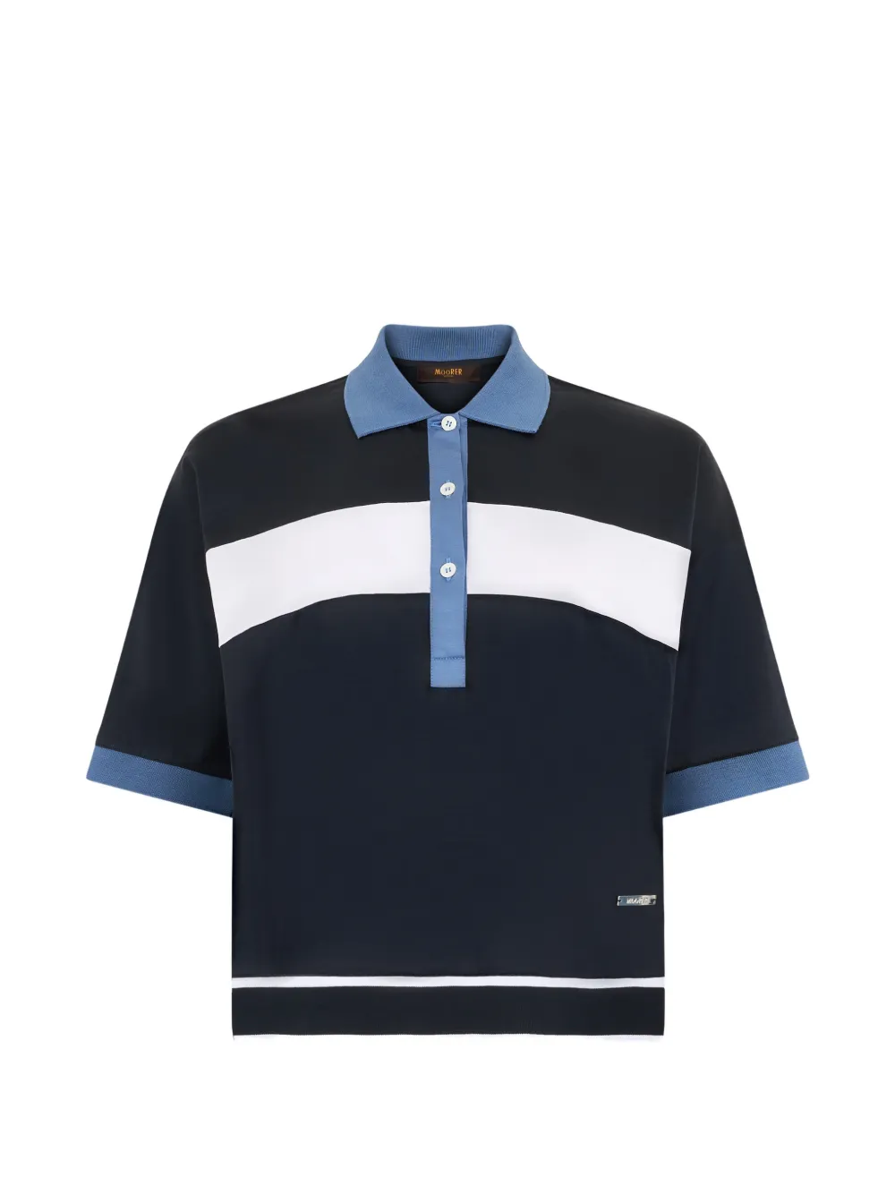 Moorer striped polo shirt - Blu