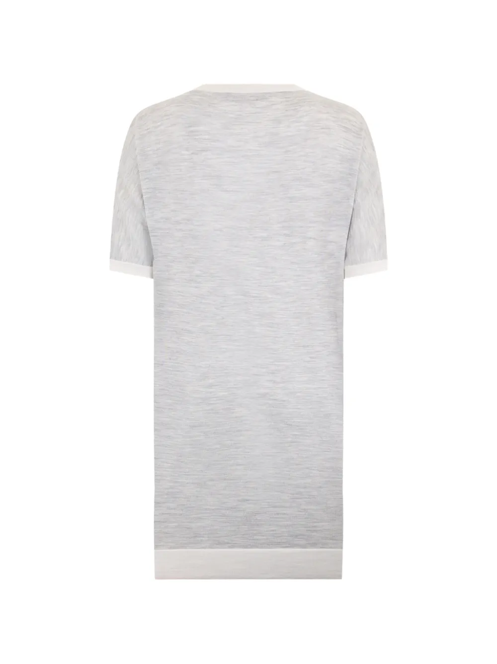 Moorer T-shirt met contrasterende afwerking Grijs
