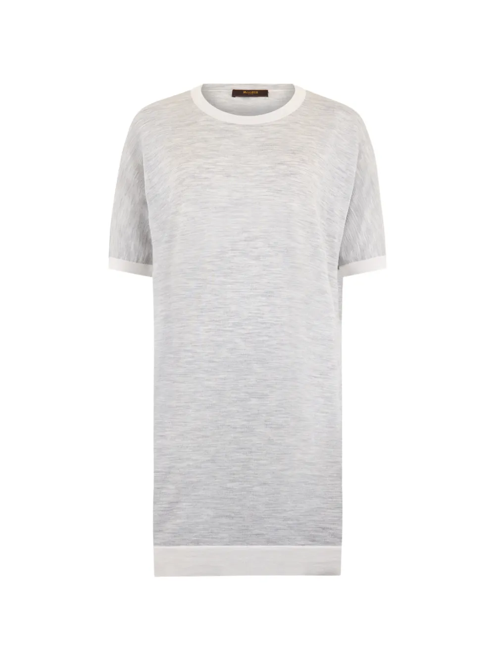 Moorer contrasting-trim T-shirt - Grigio