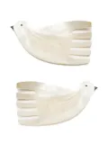 Gohar World bird-shaped hair combs - White