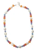 Gohar World pearl-embellished necklace - Silver