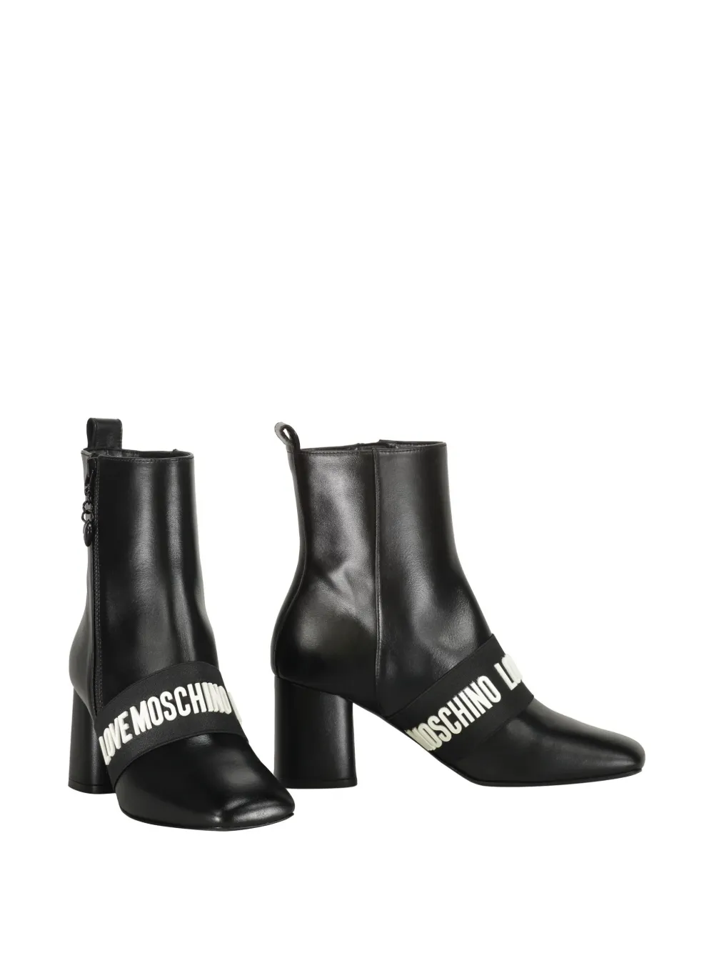 Love Moschino 70mm logo-lettering boots Black