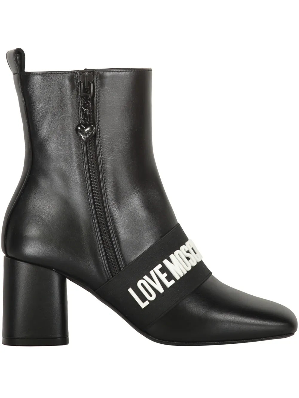 Love Moschino 70mm logo-lettering boots Black