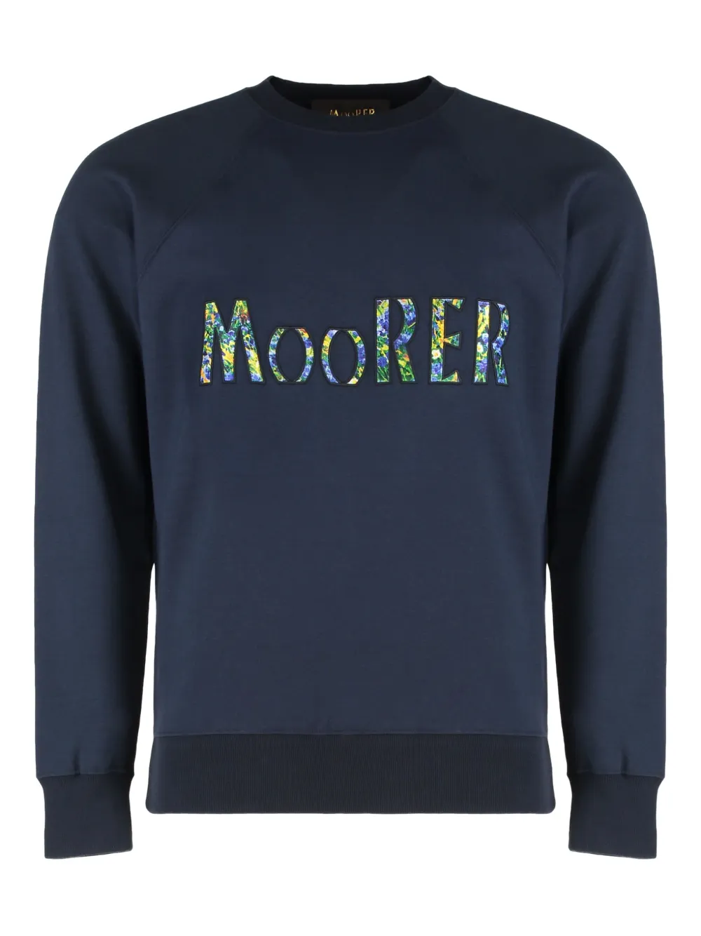 Moorer raglan-sleeve embroidered sweatshirt | Blue | Image 1