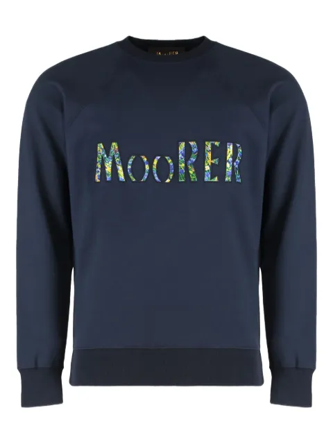 Moorer raglan-sleeve embroidered sweatshirt