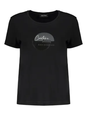 【HERNO】フロントパネル付きTシャツ ブラック TIME SALE] HERNO ヘルノ オープンカラー リネンシャツ