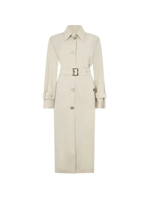 Moorer belted button-down trench coat