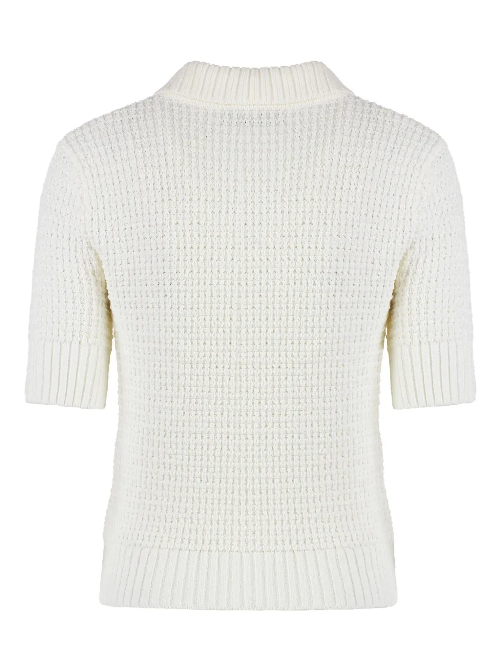 st.john St. John Gebreid katoenen poloshirt - Wit