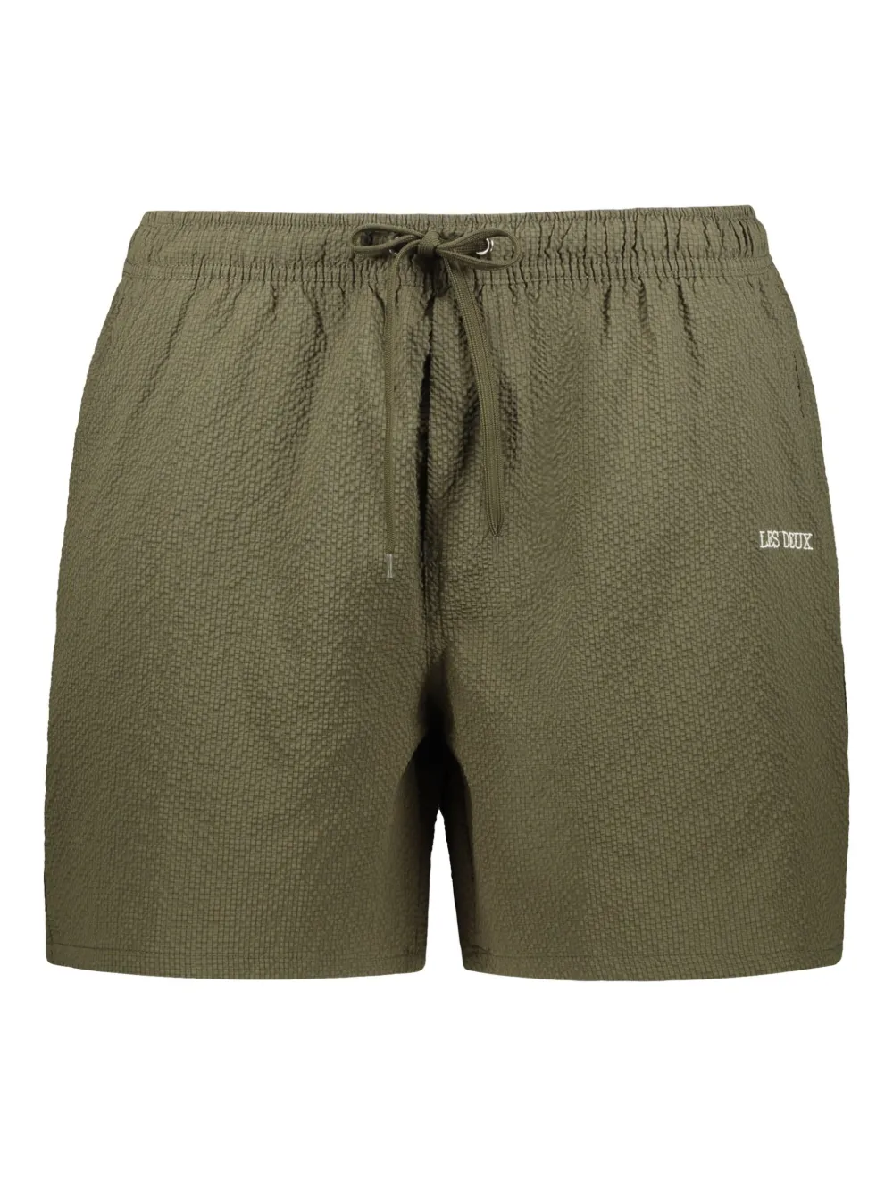 Les Deux logo-print swim shorts | Green | Image 1