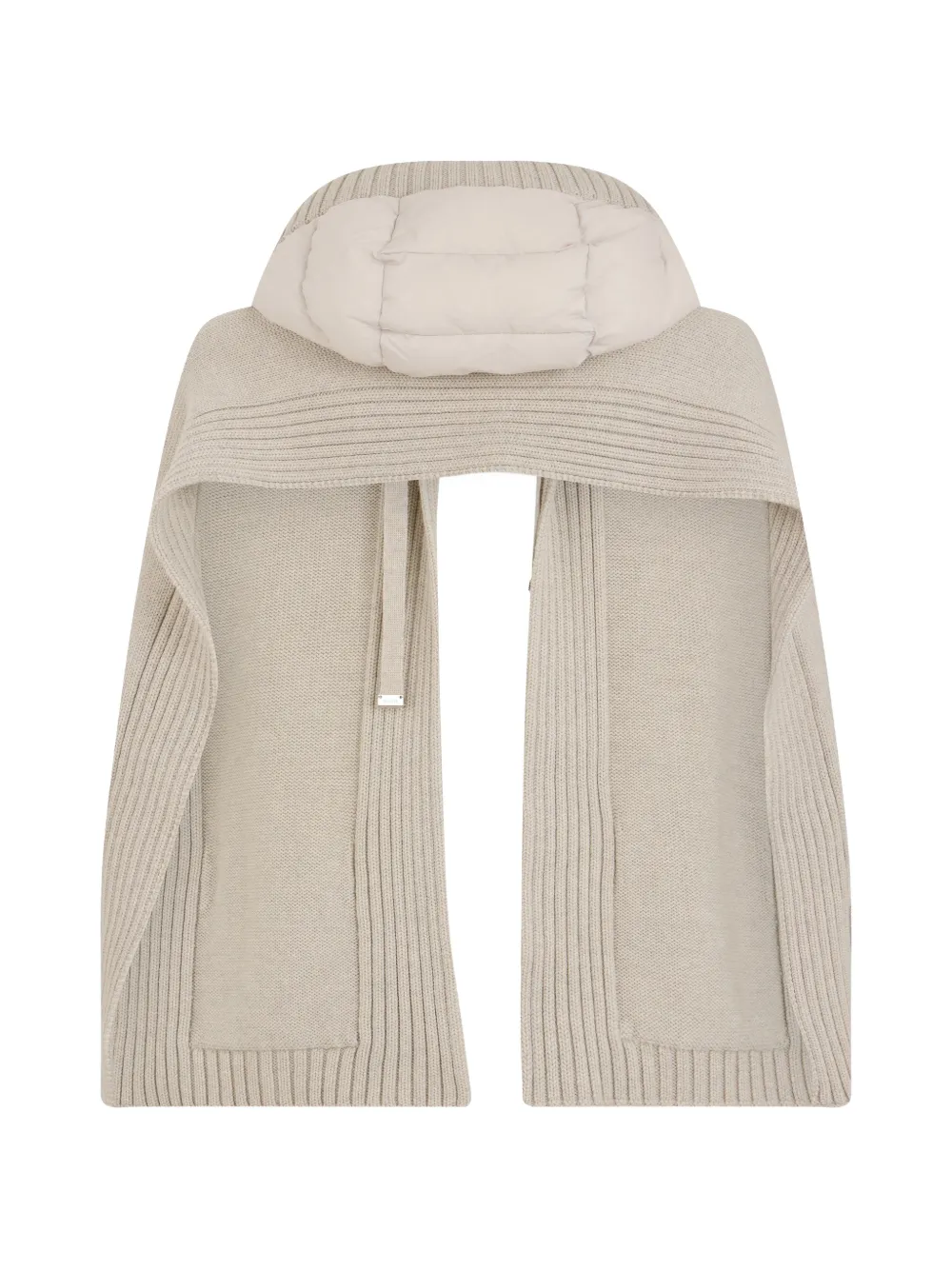 Moorer Luisia-Cwh hooded chunky-knit scarf Beige