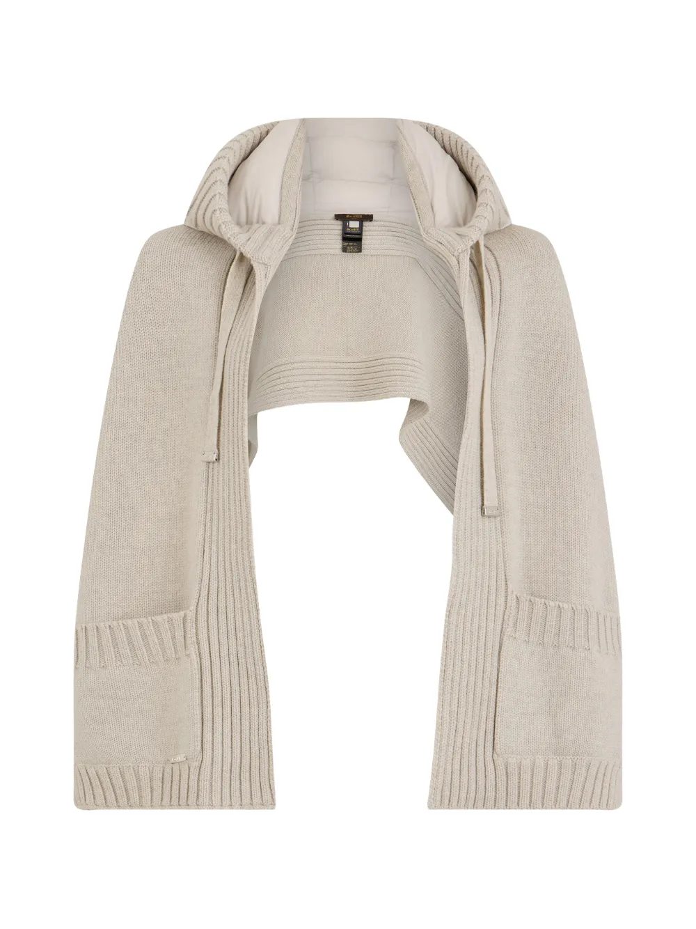 Moorer Luisia-Cwh hooded chunky-knit scarf - Nude